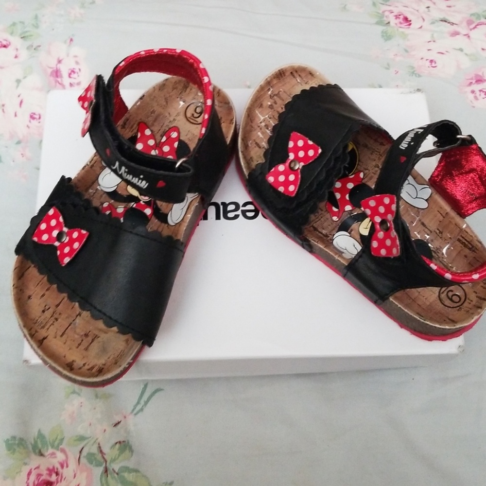Two pairs of Minnie mouse sandals